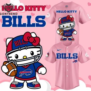 Buffalo Bills x Hello Kitty 2024 Baseball Jersey – Pink