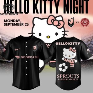 Angel City FC x Hello Kitty Night Baseball Jersey – Black