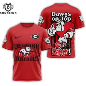 Georgia Bulldogs Football Go Dawgs Dawgs On Top 3D T-Shirt