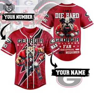 Personalized I Am A Die Hard Georgia Bulldogs Fan Baseball Jersey