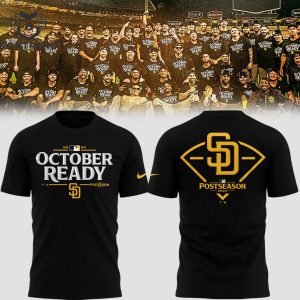 2024 October Ready Postseason San Diego Padres 3D T-Shirt – Black