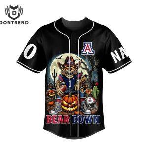 Personalized Arizona Wildcats Bear Down – Fear The Wildcats Baseball Jersey