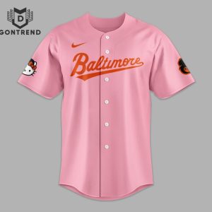 2024 Baltimore Orioles x Hello Kitty Baseball Jersey – Pink