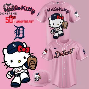 2024 Detroit Tigers x Hello Kitty 2024 Baseball Jersey – Pink