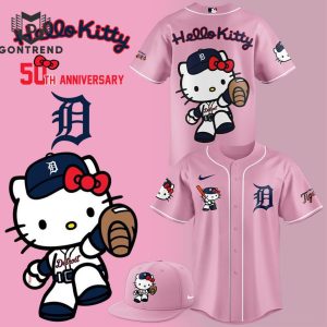 Detroit Tigers x Hello Kitty 2024 50th Baseball Jersey