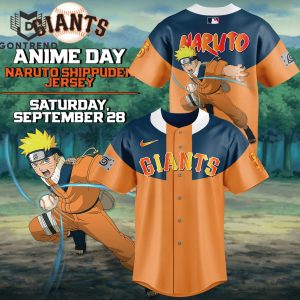 San Francisco Giants X Naruto Baseball Jersey – Orange