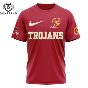 USC Trojans Football Fight On Design 3D T-Shirt – Red