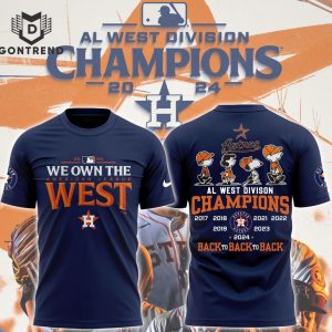 2024 Houston Astros Fanatics AL West Division Champions 3D T-Shirt