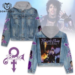 Prince Purple Rain Hooded Denim Jacket