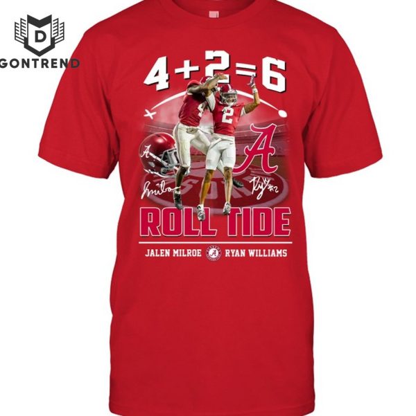 Alabama Crimson Tide Jalen Milroe x Ryan Williams Signature Roll Tide T-Shirt