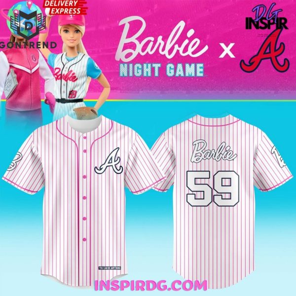 Atlanta Braves x Barbie Night Game Baseball Jersey