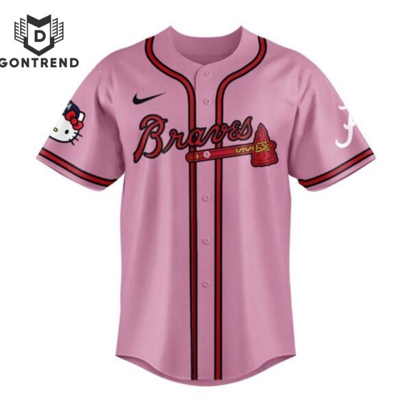 Atlanta Braves x Hello Kitty 2024 Baseball Jersey – Pink