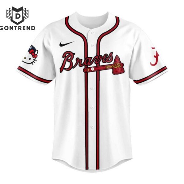 Atlanta Braves x Hello Kitty 2024 Baseball Jersey – White