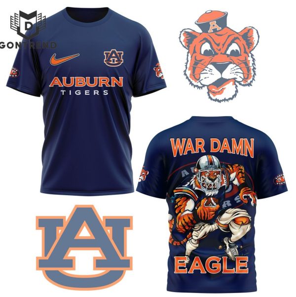 Auburn Tigers War Damn Eagle 3D T-Shirt