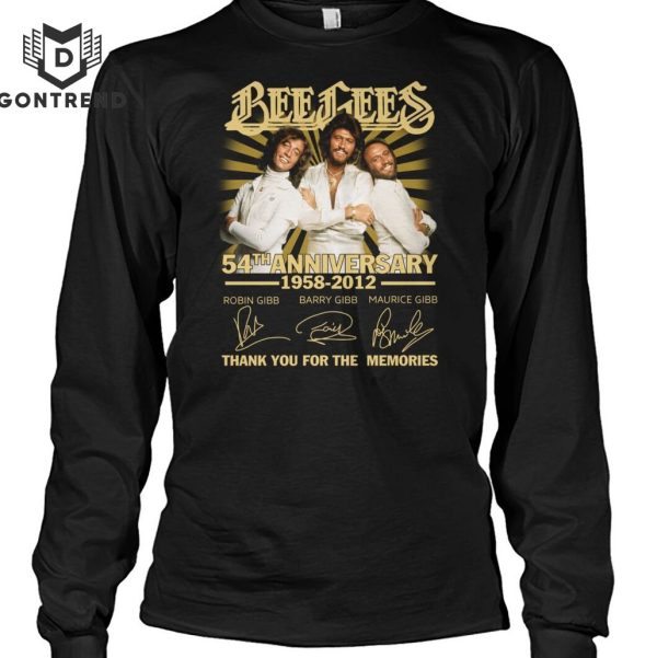 Bee Gees 54th Anniversary 1958-2012 Signature Thank You For The Memories T-Shirt