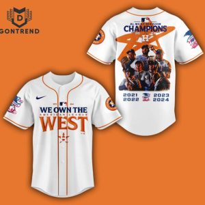 2024 Houston Astros Fanatics AL West Division Champions Baseball Jersey – White