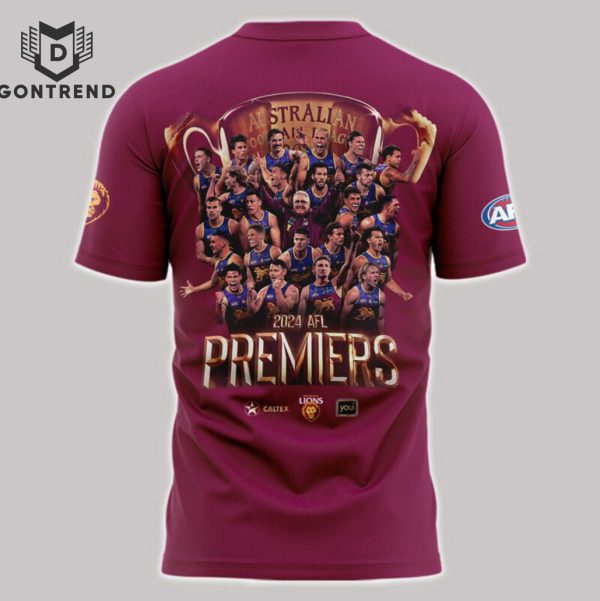 Brisbane Lions 2024 Afl Premiers 3D T-Shirt