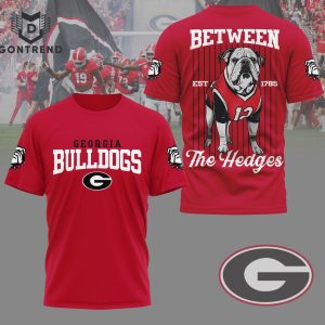 Georgia Bulldogs Between The Hedges 3D T-Shirt – Red