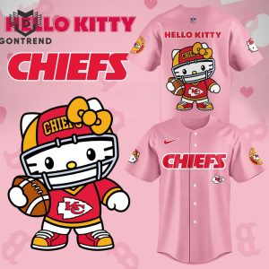 Kansas City Chiefs x Hello Kitty 2024 Baseball Jersey – Pink