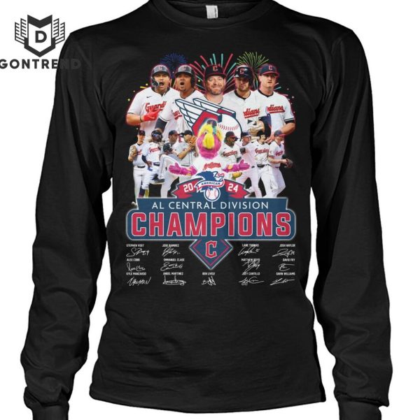 Cleveland Guardians 2024 AL Central Division Champions Signature Unisex T-Shirt