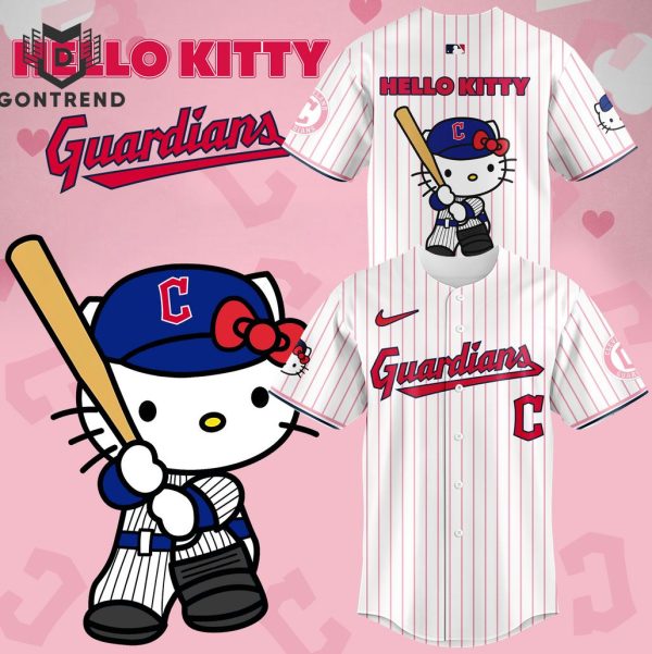 Cleveland Guardians x Hello Kitty Baseball Jersey – White