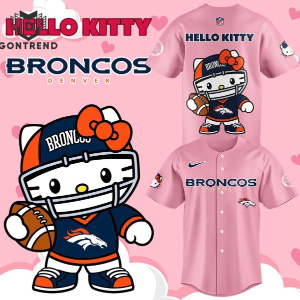 Denver Broncos x Hello Kitty 2024 Baseball Jersey – Pink