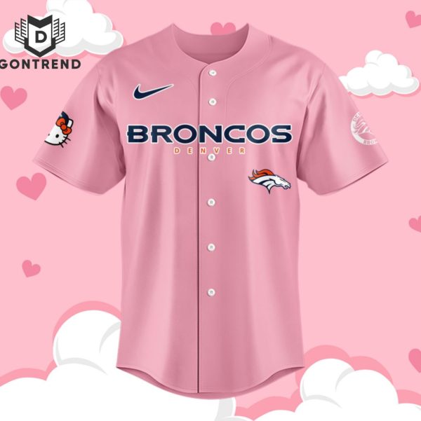 Denver Broncos x Hello Kitty 2024 Baseball Jersey – Pink