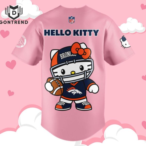 Denver Broncos x Hello Kitty 2024 Baseball Jersey – Pink