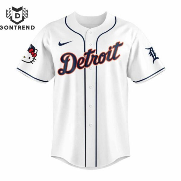 Detroit Tigers x Hello Kitty 2024 50th Baseball Jersey – White