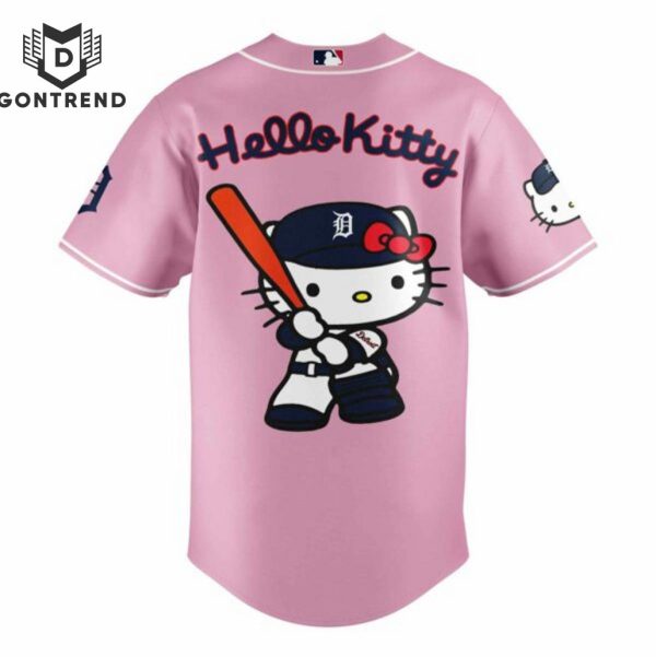 Detroit Tigers x Hello Kitty 2024 Baseball Jersey – Pink