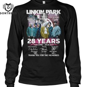 Linkin Park 28 Years 1996-2024 From Zero World Tour Signature Thank You For The Memories Unisex T-Shirt