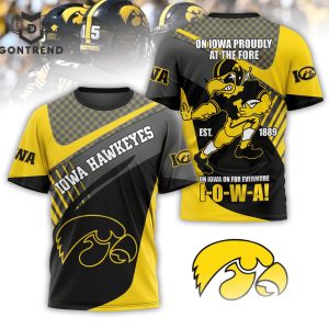 Iowa Hawkeyes On Iowa Proudly At The Fore 3D T-Shirt