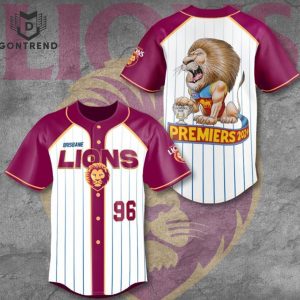 Brisbane Lions Australian Football League Champions 2024 Baseball Jersey