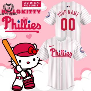 Personalized 2024 Hello Kitty Night x Philadelphia Phillies 2024 Baseball Jersey