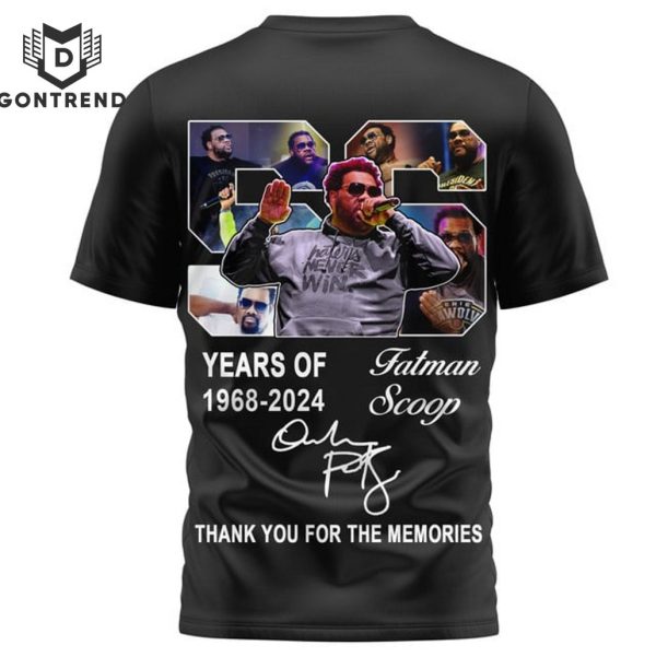 Fatman Scoop Years Of 1968 -2024 Signature Thank You For The Memories 3D T-Shirt