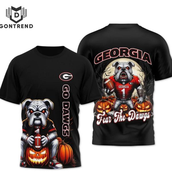 Go Dawgs Georgia Bulldogs Fear The Dawgs 3D T-Shirt