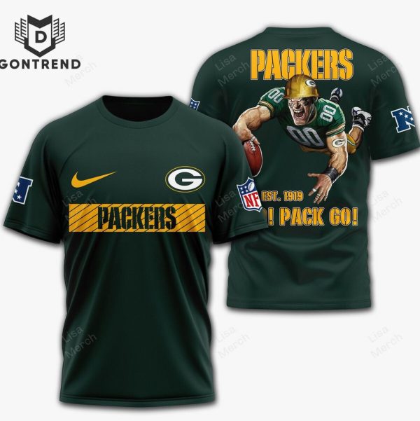 Green Bay Packers Go Pack Go 3D T-Shirt