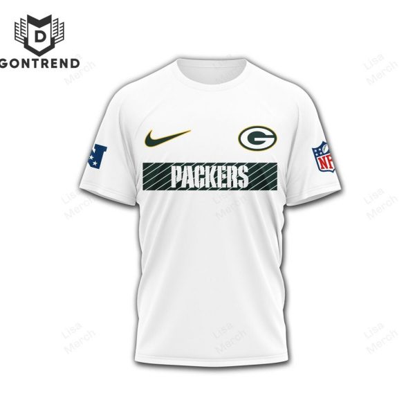 Green Bay Packers Go Pack Go 3D T-Shirt – White