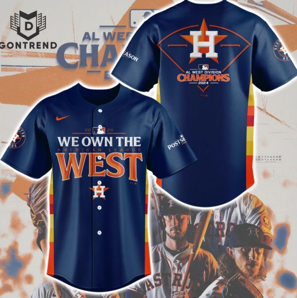 Houston Astros 2024 AL West Division Champions Baseball Jersey – Blue