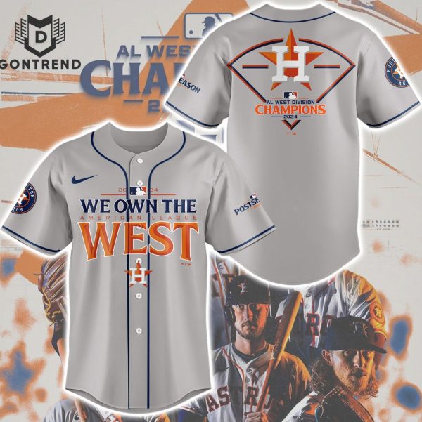 Houston Astros 2024 AL West Division Champions Baseball Jersey – Grey