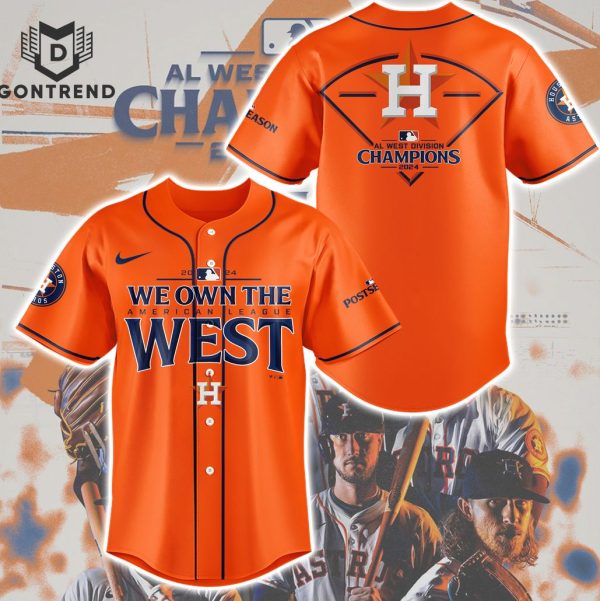 Houston Astros 2024 AL West Division Champions Baseball Jersey – Orange