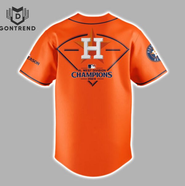 Houston Astros 2024 AL West Division Champions Baseball Jersey – Orange