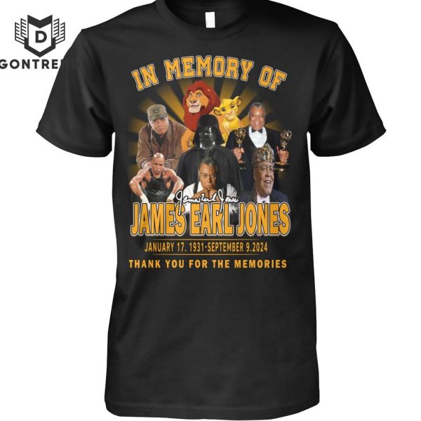 In Memory Of James Earl Jones 1931-2024 Signature Thank You For The Memories Unisex T-Shirt