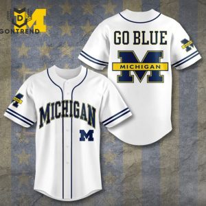 Michigan Wolverines Football Go Blue Baseball Jersey