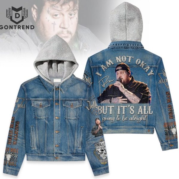 Jelly Roll I Am Not Okay Hooded Denim Jacket