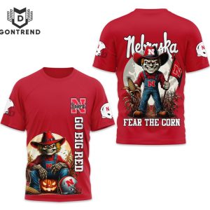 Nebraska Cornhuskers GoBig Red Fear The Corn 3D T-Shirt – Red