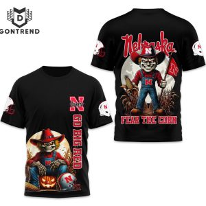 Nebraska Cornhuskers GoBig Red Fear The Corn 3D T-Shirt