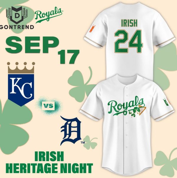 Kansas City Royals 2024 Irish Heritage Night  Baseball Jersey