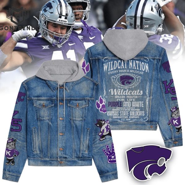 Kansas State Wildcats Nation Hooded Denim Jacket