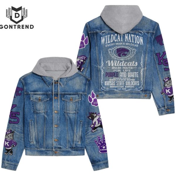 Kansas State Wildcats Nation Hooded Denim Jacket